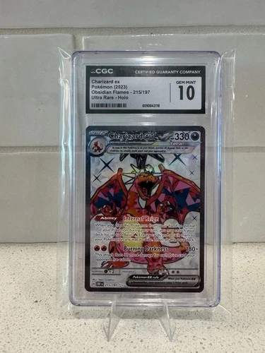 Charizard ex CGC 10 215/197 SV03: Obsidian Flames Pokemon TCG Holo
