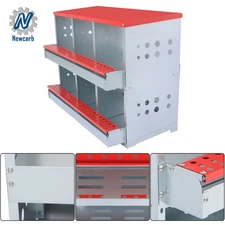 For Chicken-Easy Egg Collection Roll Away Nest Box 6 Hole Chicken Nest Box Red