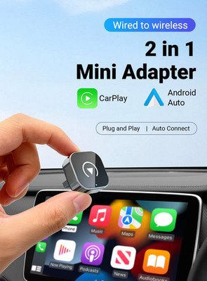 2in1 Wireless CarPlay & Android Auto Adapter   AI Smart Box | Plug & Play | OTA