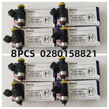 8pcs High Impedance Fuel Injectors 0280158821 For Bosch 210lb 2200cc Ev14 New