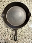 Griswold Cast Iron #10 Small Logo Skillet Sits Very Flat Nice For Vtg 716E Erie