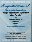 2025 Panini Walter Clayton Jr. Dual Autographs (/25) (Raw)
