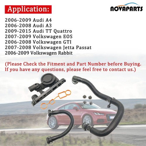 06F129101P PCV Válvula Cárter Respirador Manguera con Juntas Kit para Audi A4 A3 TT... - Imagen 2 de 8