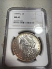 1887-O Morgan Silver Dollar, NGC MS-63