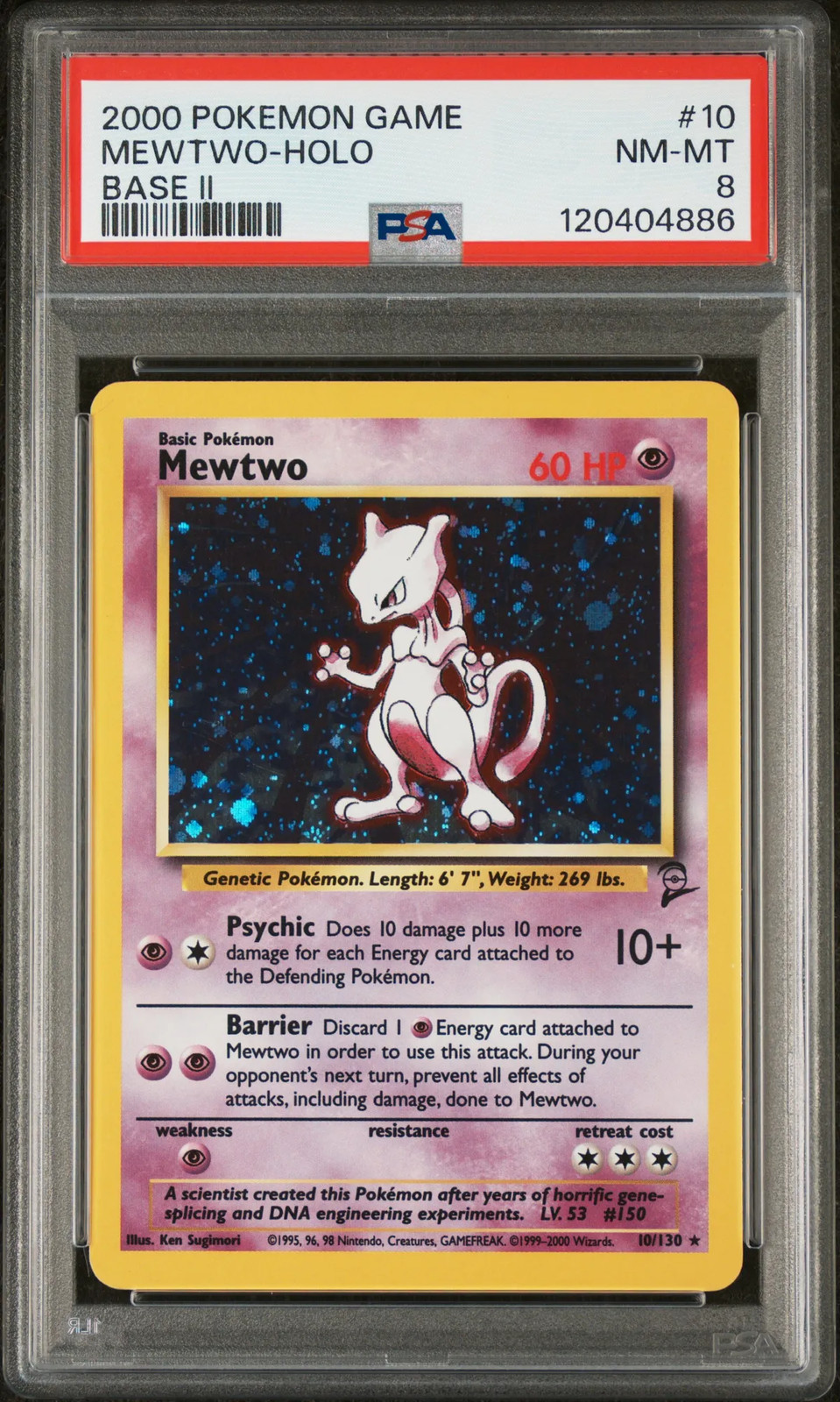 Pokemon Holo Mewtwo front