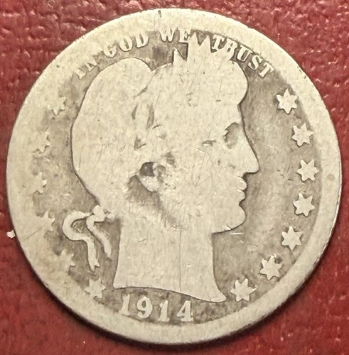 1914-S Barber Quarter — photo from the most recent tracked eBay sale