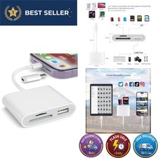 SD MicroSD Card Reader USB-C Lightning Adapter for iPhone iPad Camera