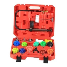 PCS Radiator Pump Pressure Tester Kit, Pressure Leak Tester Tool Kit 18 Red 1