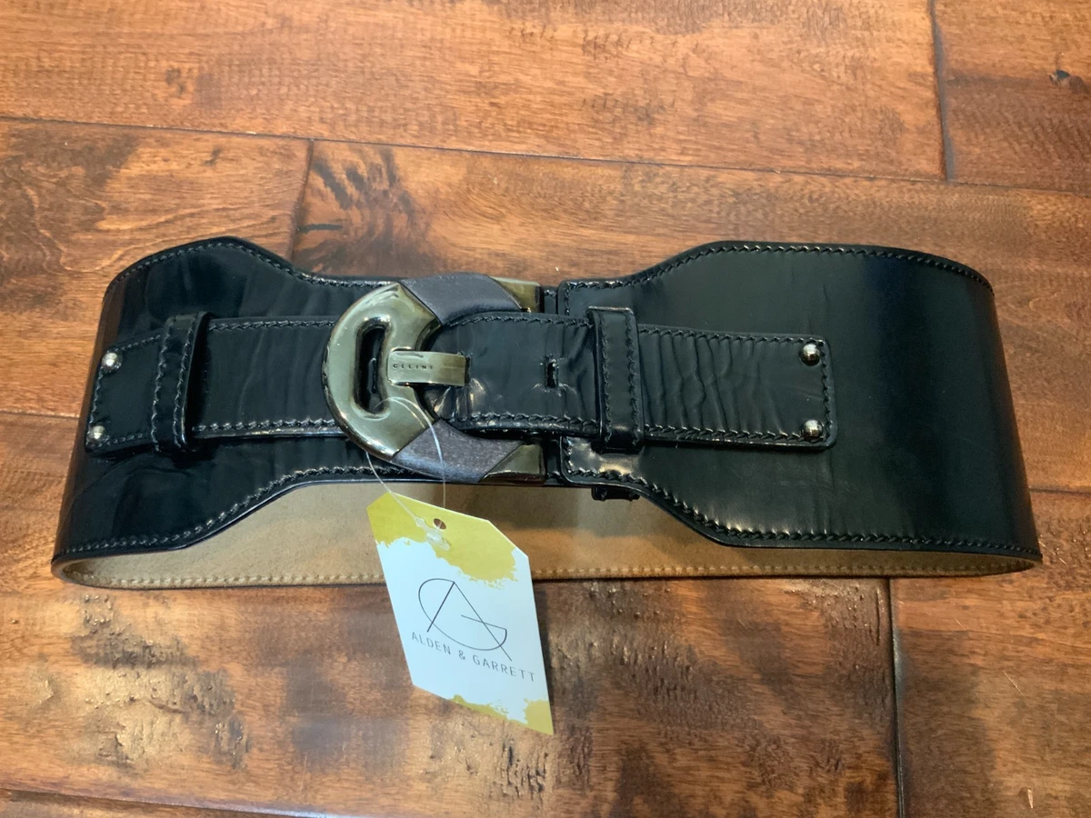 Patent Leather Wide Black Belts for Women for sale | eBay display picture 3
