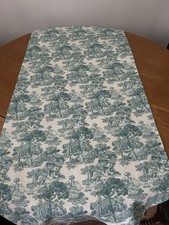 Toile de Jouy Green Table Runner 52'x18'