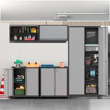 Metal Garage Cabinet Storage System 5PC Workshop Set Cabinet Set Garage Cabinet