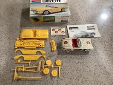 Lot of 2 Vintage Monogram Corvette 1/32 Models-possible slot car transformation