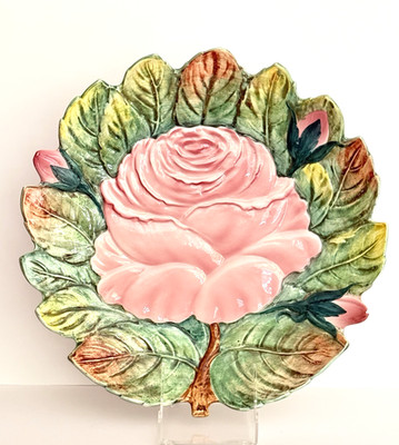 Vintage Ugo Zaccagnini Italy for Walter Hatches Large 14.5'' Rose Platter