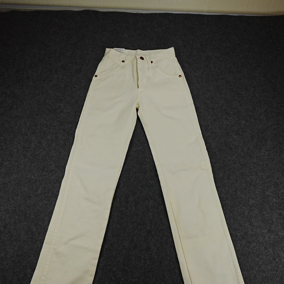 Pantalones de mezclilla Wrangler clásicos 10 ajustados para niños niñas beige crema algodón nuevos Foto 2 de 4