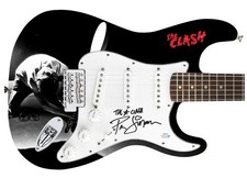 The Clash Paul Simonon Signed Fender 1/1 Custom Graphics Photo Guitar ACOA