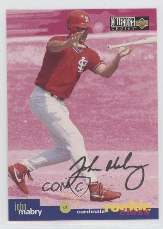 1995 Collector's Choice Rookie Class Gold Foil Signature John Mabry #21 2i9