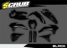 SUPERMOTO Umbausatz Plastikkit KTM EXC EXC-F XC-W XCF-W 2016 schwarz