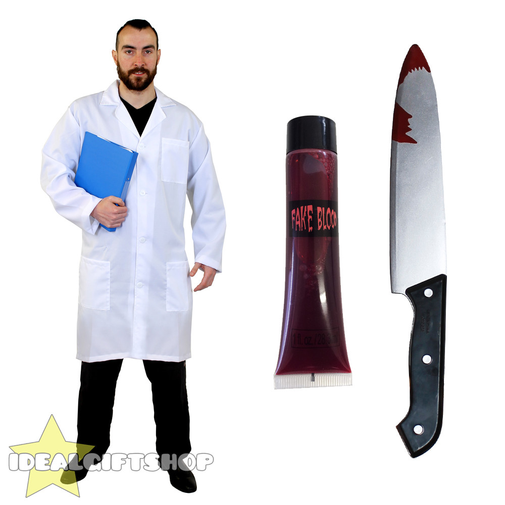 ABRIGO DE LABORATORIO MÉDICO ADULTO CIENTÍFICO LOCO EXPERIMENTO MÉDICO DISFRAZ DISFRAZ DISFRAZ