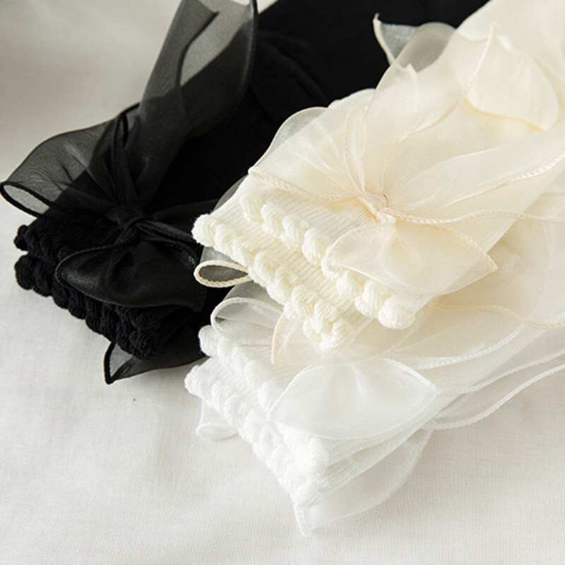 Calzini Alti Al Ginocchio Per Neonate Fiocco Grande Stile - Foto 8