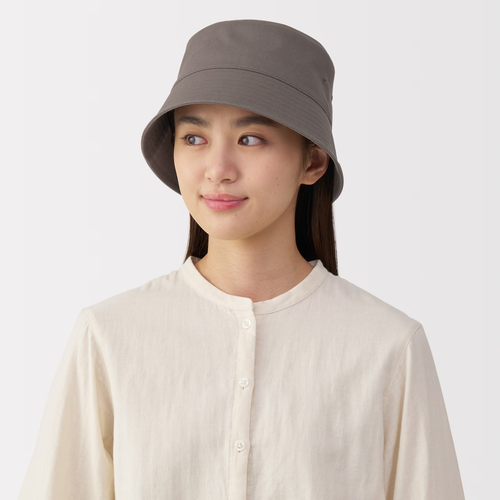 MUJI UV Secchiello in twill di cotone 56,5-59 cm colore marrone scuro dal Giappone - Foto 5 di 7