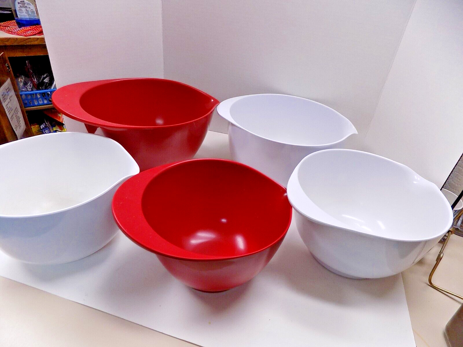 5 Mixing Bowls ROSTI & WILLIAMS SONOMA Melamine Nested Retro VTG MCM Denmark