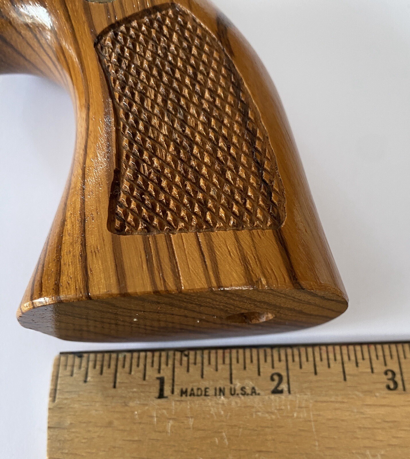 New Unused Dan Wesson Original Zebra Wood Revolver Grips. One Small