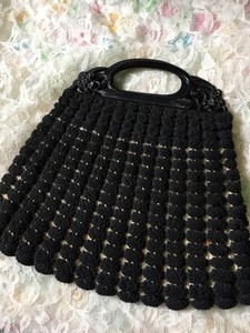 Vintage Art Deco Blac Mango De Baquelita Ganchillo diseño de concha de  almeja Cartera Bolso de mano | eBay