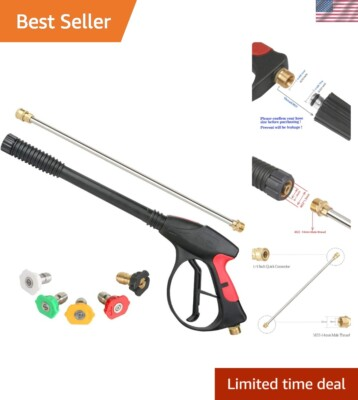 #ad #ad 4000 PSI Pressure Washer Gun with 19quot; Extension Wand and 5 Quick Connect Nozzles $59.99