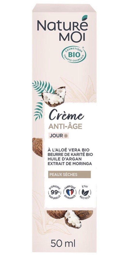 Crème anti-âge jour lissante et nourrissante à l'argan pour peaux sèches