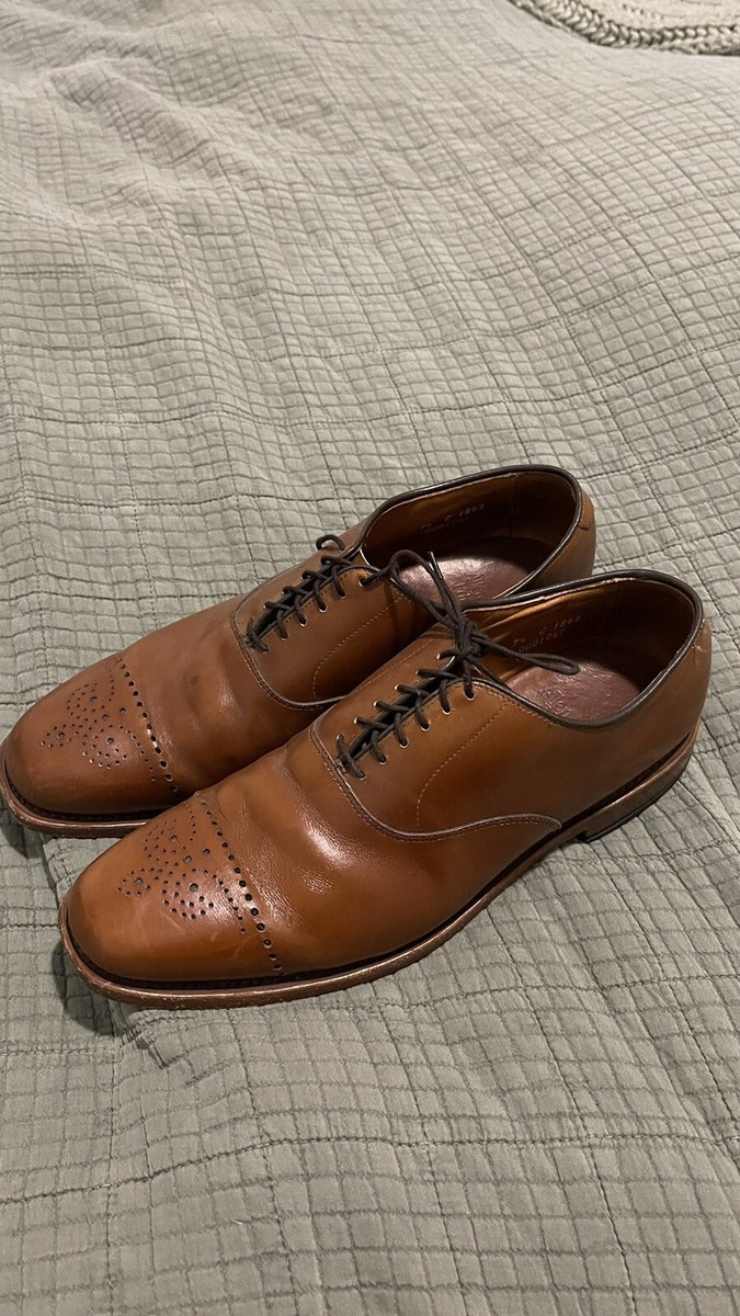 Allen Edmonds Dryden Brown Oxfords Shoes  Sz 9.5 D For Men Made In USA Very Good Allen Edmonds Dryden Cap Toe Brown Leather Oxford Shoes Size  main image 3