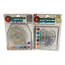 Vintage Craft House Sun Catcher Kits Butterflies And Bless Our House NEW