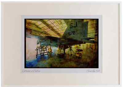 Air Force 396032 F 15E Strike Eagle In The Hangar Watercolour Picture Frame Ltd