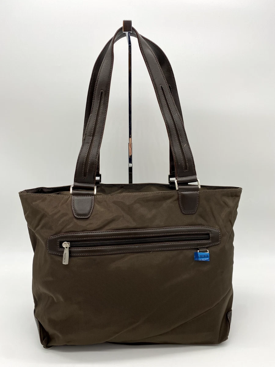 Tumi Ballistic Nylon w Leather Trim Tote 18