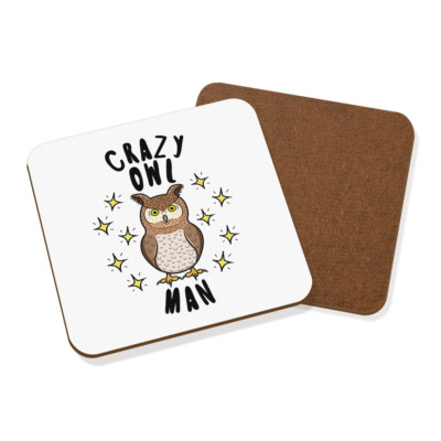 Crazy Owl Man Sterne Untersetzer Getränke Matte - Lustig Niedlich Tier Vogel