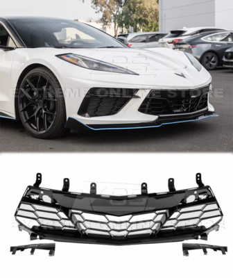 Z06 Style Front Grille For 20-Up Corvette C8 Bumper Fascia Panel Insert Cover