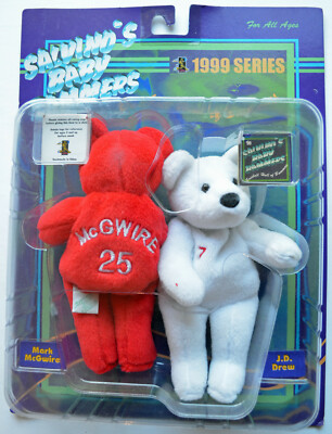 Mark McGwire J.D. Drew Salvino s Baby Bammers Beanie Bears 1999 New In Box