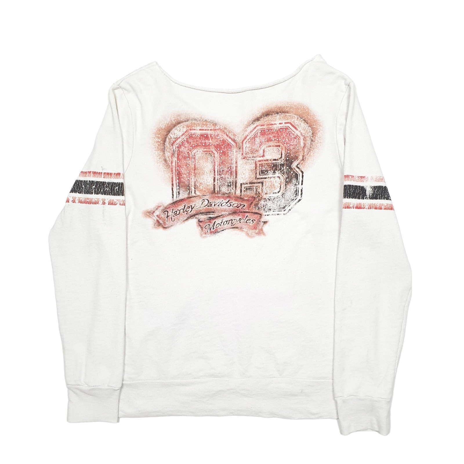 HARLEY DAVIDSON Crewneck Spellout Jumper Sweatshirt Womens M image 3