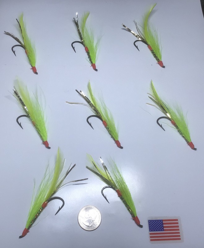 8 Dressed Bonito Hooks Fishing Lures. Mustad Ex Long Shank 2x Strong Size 3/0