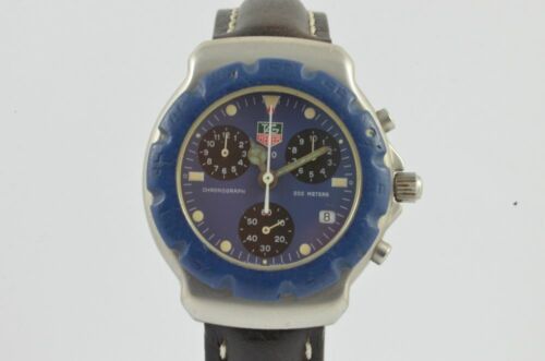 TAG Heuer Formula Chrono Men's Watch 570.513 Vintage 37MM Steel Wrist Watch RAR - 第 1/8 張圖片
