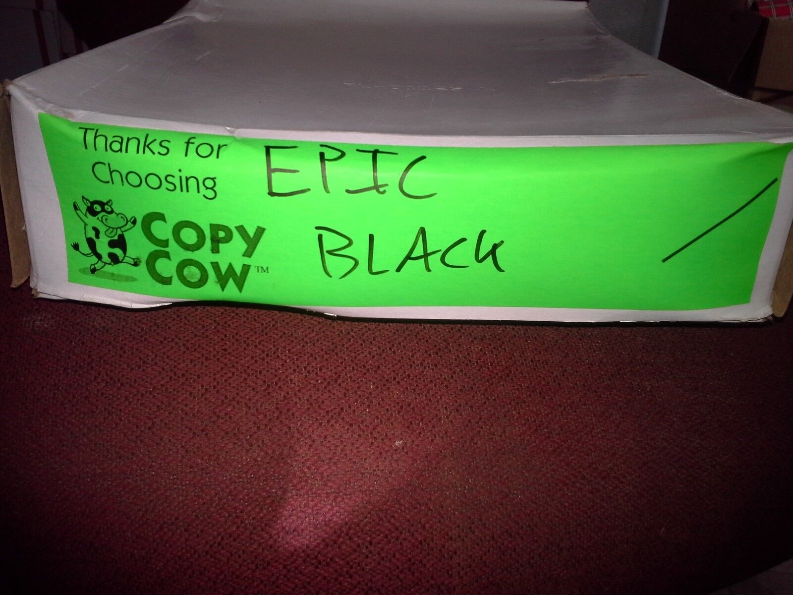 Copy Cow Epic Black Card Stock 8.5 x 11