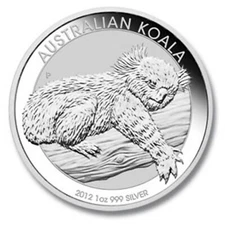 2012 Australian Koala 1 oz .999 Fine Silver Coin In Mint Capsule BU ~ From Tube