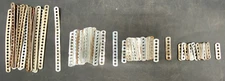 (80) GILBERT ERECTOR SET PARTS F, G, H & I, 5 - 21 HOLE FLAT STRIPS