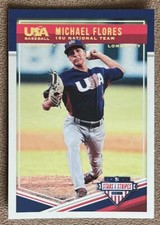 2018 Panini Stars & Stripes Longevity Michael Flores Rookie #62 USA Baseball