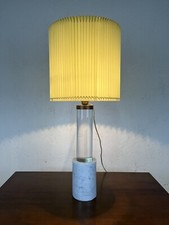 Plexiglas Pleated Marble Table Lamp 1960s Vintage Design