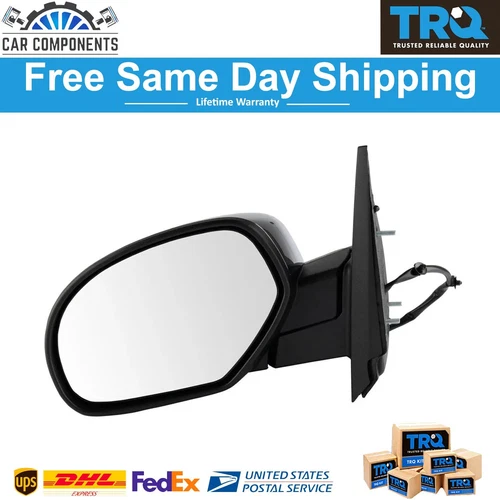 TRQ New Mirror Power Heated Cap Driver Side View For 2007-2014 Chevy Suburban