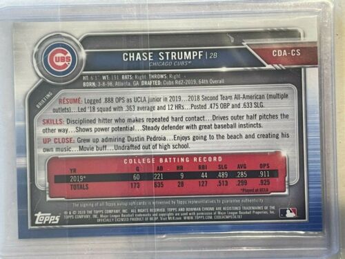 CHASE STRUMPF Card Collection - Pick Your Card - Prizm DP 1/1 & 1st Bowman Autos - Picture 7 of 22