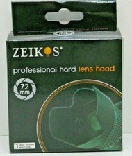 Zeikos Professional Hard Lens Hood 72mm for camera