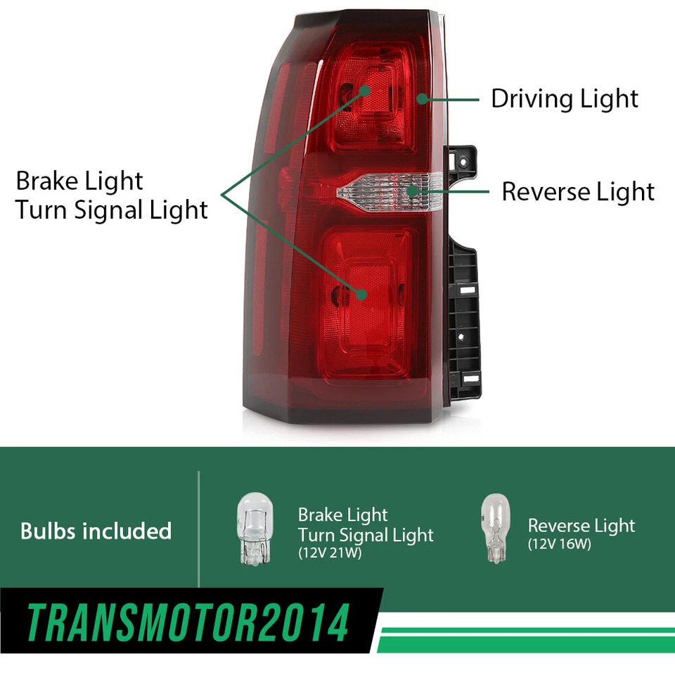 Fit For Chevrolet Suburban Tahoe 2015-2019 2020 Tail Light Driver & Passenger - Image 3 of 4