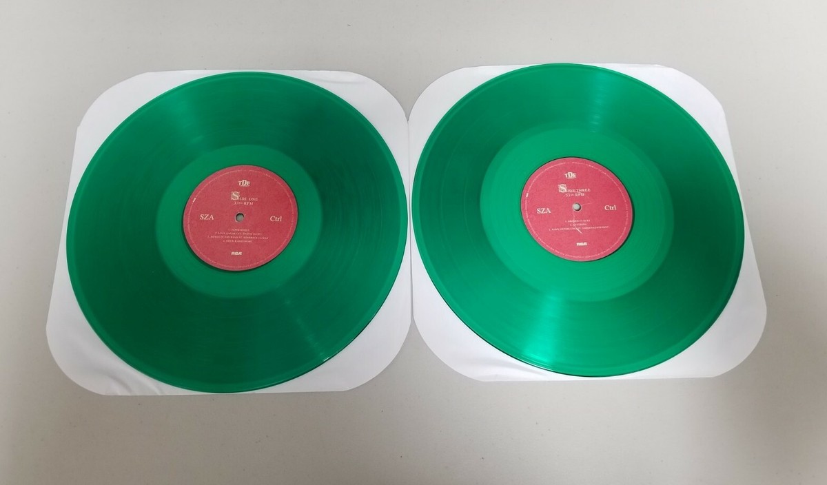 SZA Ctrl 2XLP Limited Green Vinyl Record Album Used