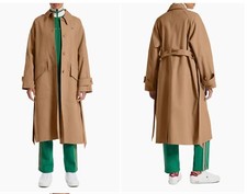Lacoste Nwt $595 Womens Oversized Trench Cotton Coat Size 0 32 New